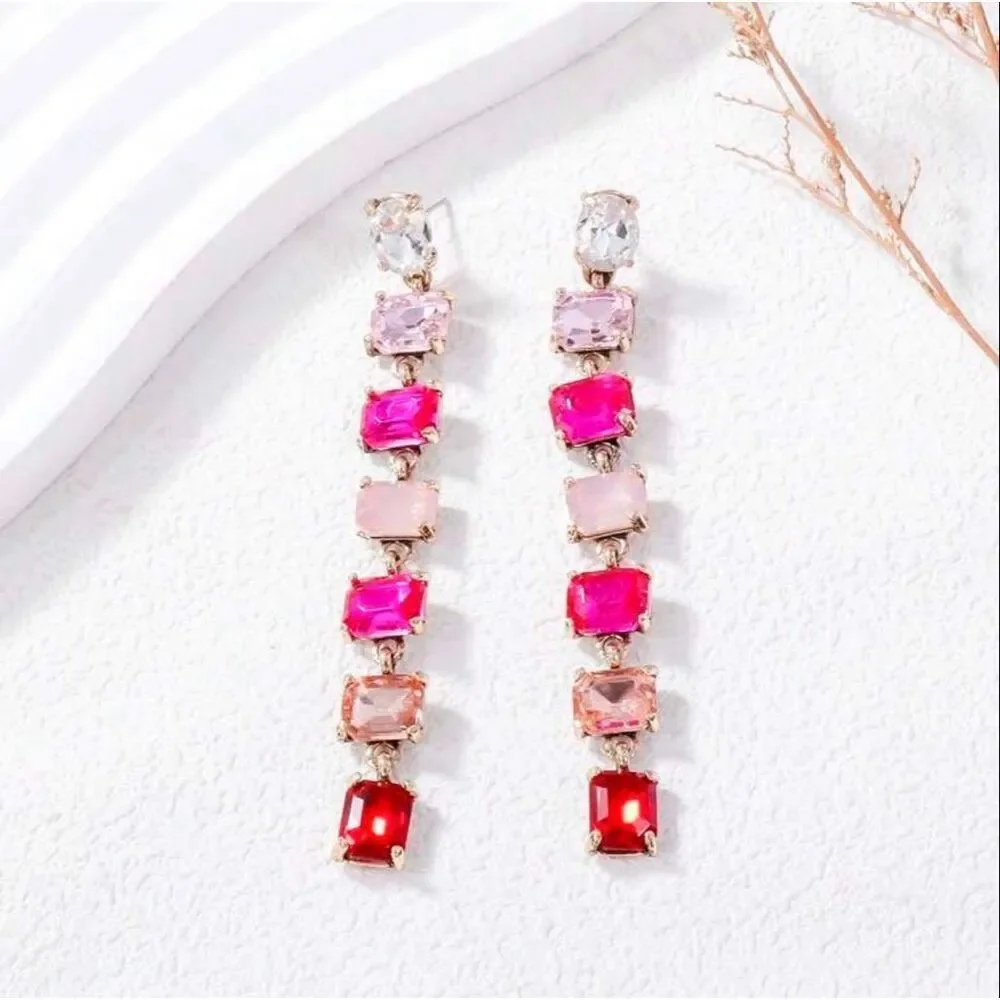 Beautiful Pink Drop Earrings